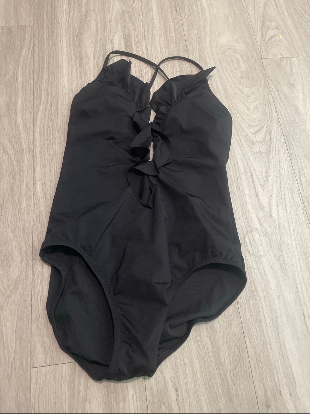 Worthington Black One-Piece Swimsuit with Front Detail